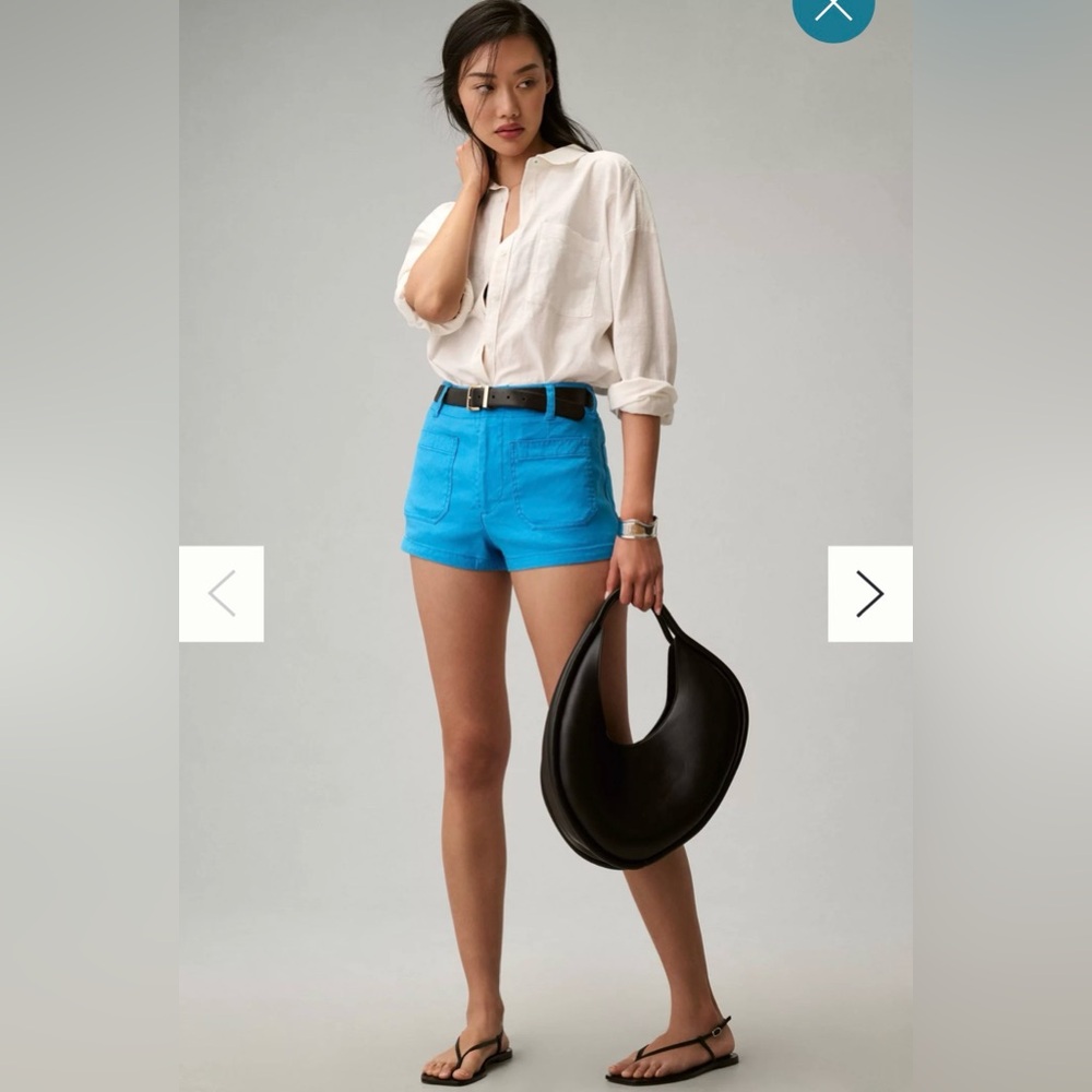 Anthropologie Bright Blue High-Waist Women's Shorts